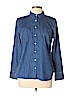 Remade 100% Cotton Blue Chambray Button Down Shirt Size L - photo 1