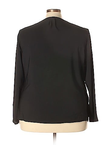 Remade Long Sleeve Faux Wrap Top (view 2)