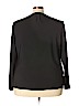 Remade 100% Polyester Black Long Sleeve Faux Wrap Top Size 3X - photo 2