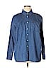 Remade 100% Cotton Blue Chambray Button Down Shirt Size XL - photo 1