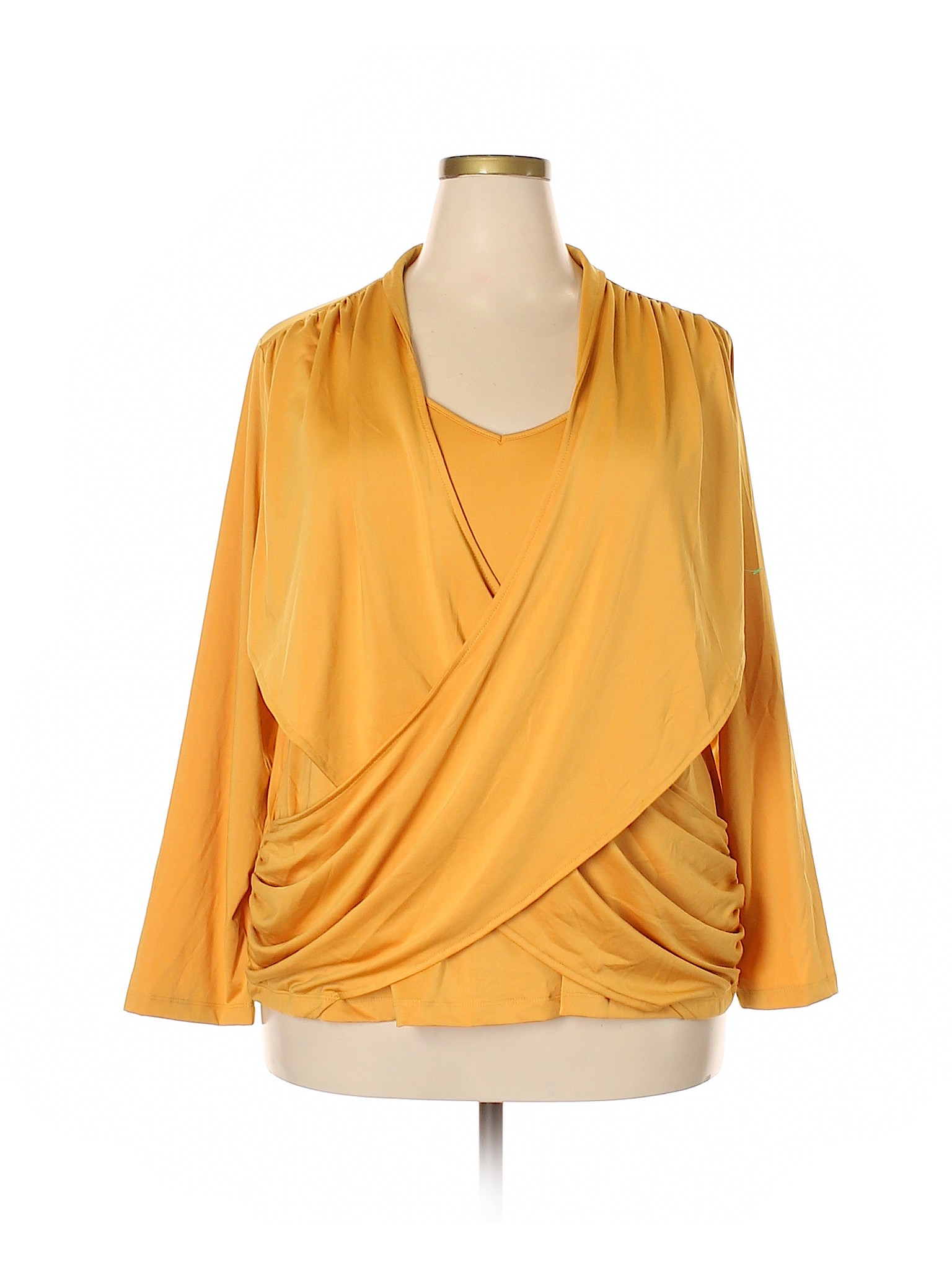 Jessica London Yellow Long Sleeve Top Size 22 - 24 (Plus) - 68% off ...