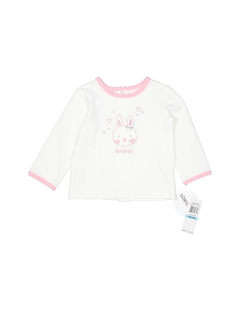 Absorba 100% Cotton Solid Ivory Long Sleeve Top Size 6-9 mo - 90% off ...