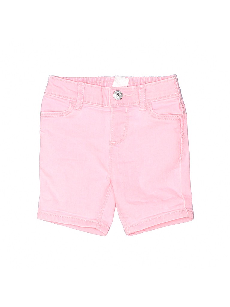 light pink denim shorts