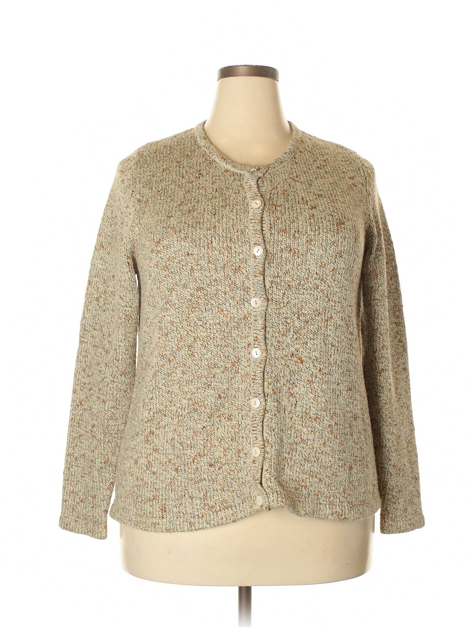 Cj Banks Tan Cardigan Size 1X (Plus) - 70% off | thredUP