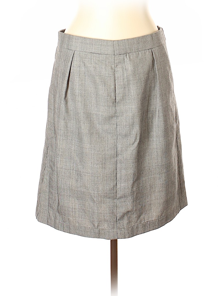 Louis Vuitton Solid Gray Wool Skirt Size 34 (FR) - 94% off | thredUP