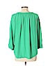 Diane von Furstenberg 100% Rayon Green 3/4 Sleeve Blouse Size 10 - photo 2