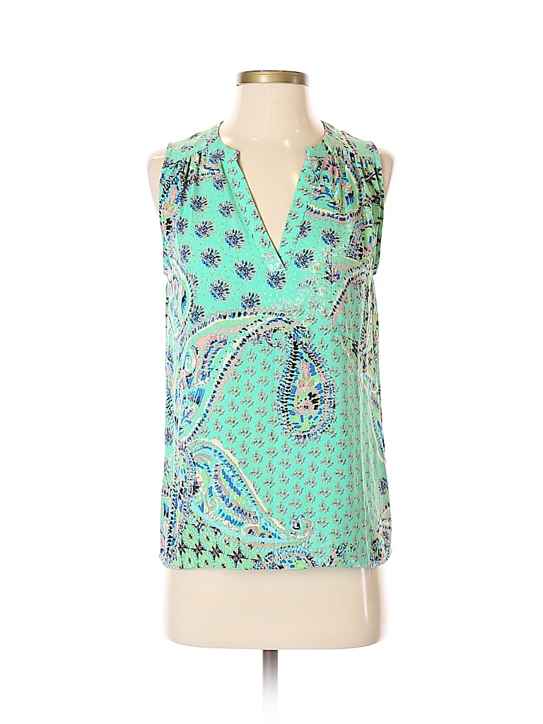 Lifetime Collective 100% Polyester Light Green Sleeveless Blouse Size S - photo 1