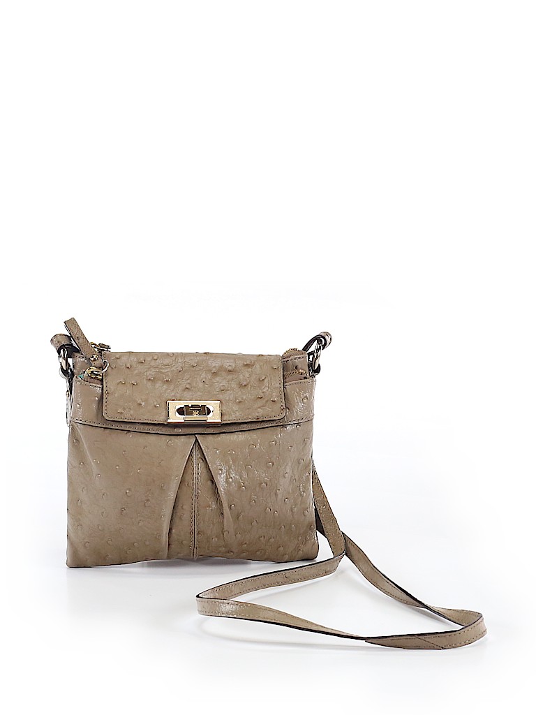 Antonio Melani 100% Leather Solid Tan Leather Crossbody Bag One Size - 83% off | thredUP