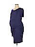 Everly Grey Solid Navy Blue Casual Dress Size XL (Maternity) - photo 1