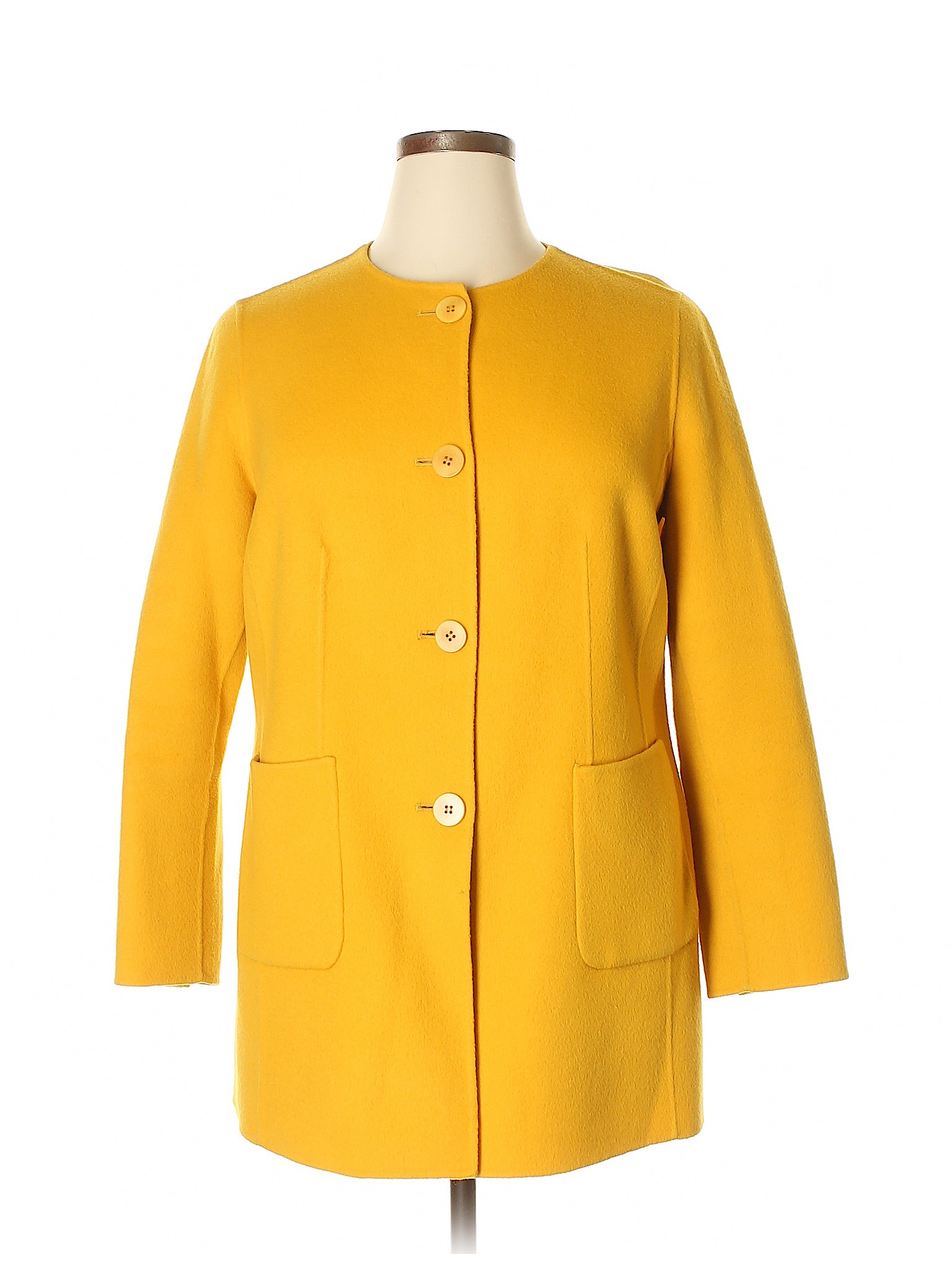 Talbots Dark Yellow Wool Coat Size 16 - 76% off | thredUP