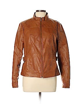 giacca faux leather jacket