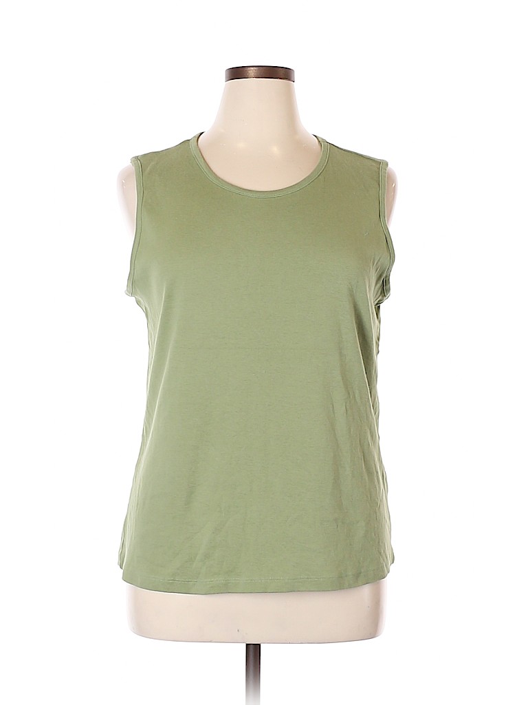 White Stag 100% Cotton Green Tank Top Size XXL - 75% off | thredUP