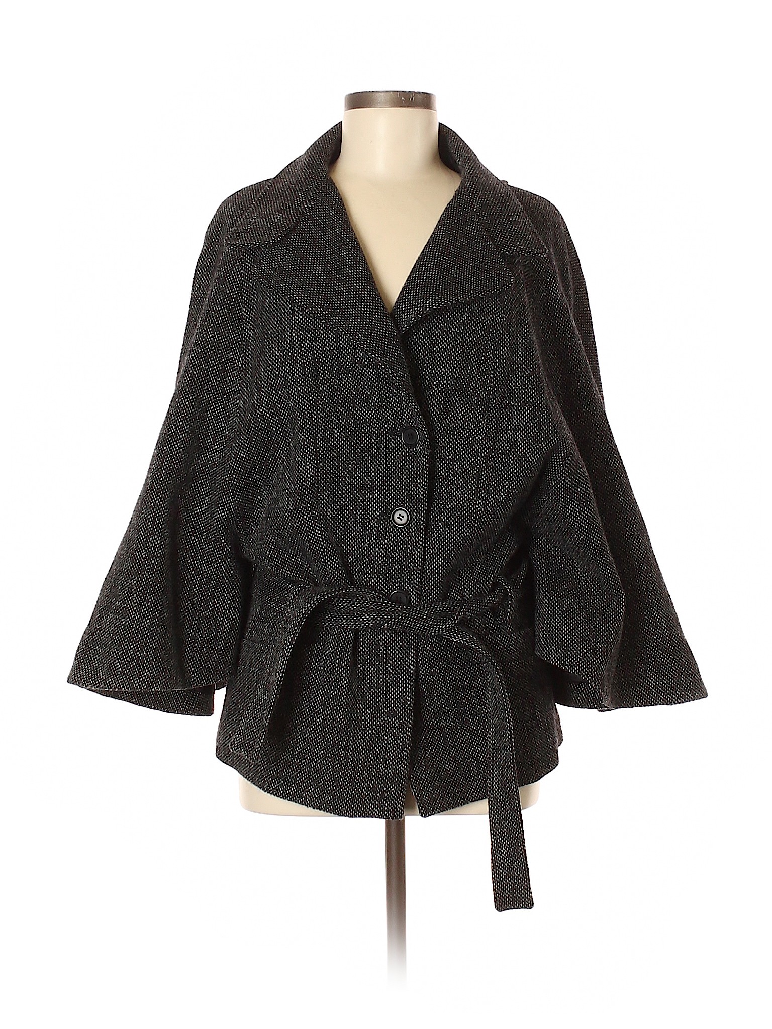 Vanessa Bruno Athe Solid Black Wool Coat Size 38 (EU) - 84% off | thredUP