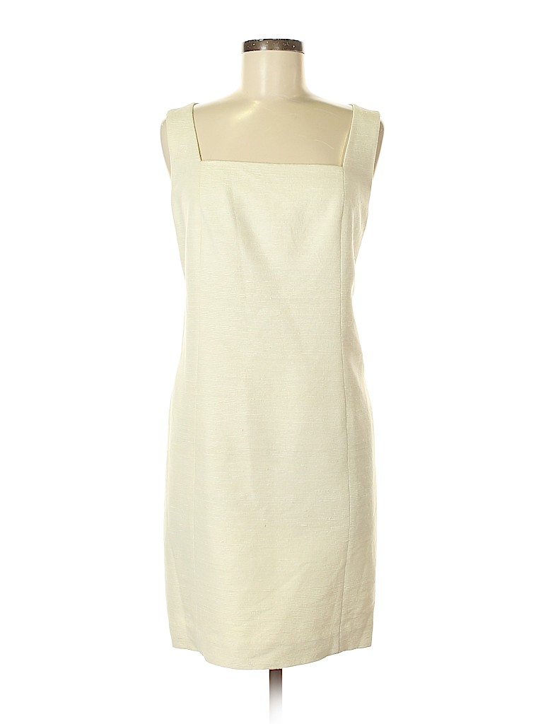 Akris Punto for Bergdorf Goodman 100% Viscose Solid Ivory Casual Dress ...