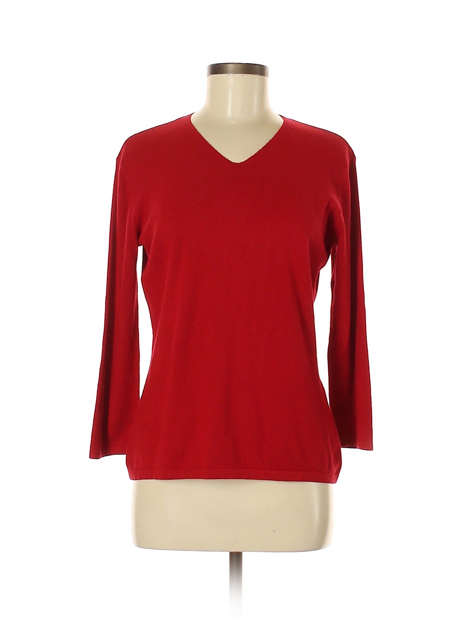Casual Corner Solid Red Pullover Sweater Size L - 85% off | thredUP