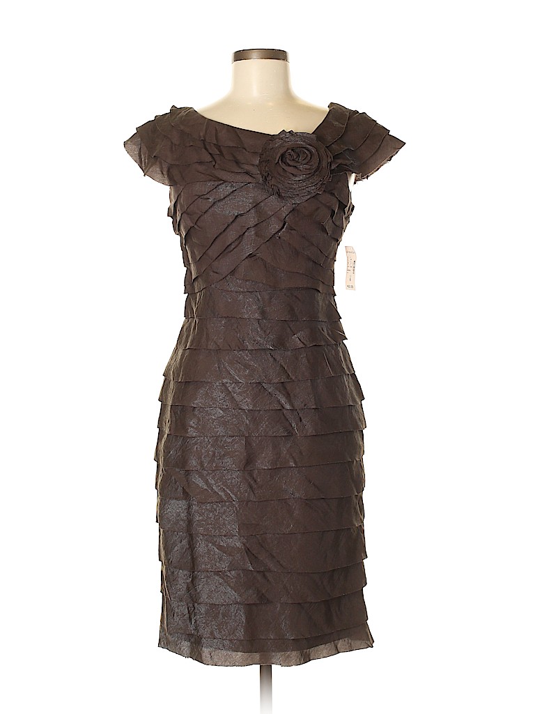 DressBarn Solid Brown Cocktail Dress Size 6 - 62% off | thredUP
