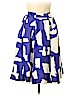 Kate Spade New York 100% Silk Print Dark Blue Casual Skirt Size 6 - photo 1