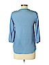 Monteau 100% Polyester Blue 3/4 Sleeve Blouse Size L - photo 2