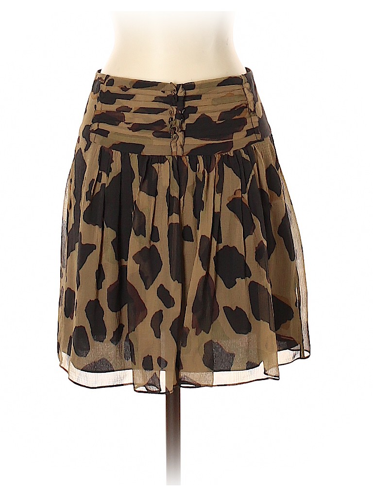 Burberry Brit 100% Silk Tan Silk Skirt Size 2 - photo 1