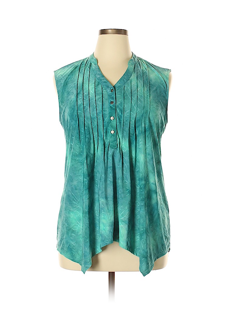 New Directions Teal Sleeveless Top Size XL - photo 1