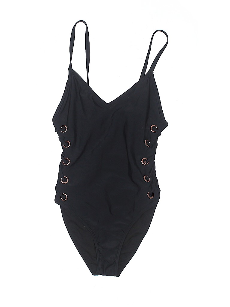 Xhilaration Solid Black One Piece Swimsuit Size S 36 Off Thredup 2708