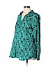 Motherhood 100% Polyester Teal Long Sleeve Blouse Size XL - photo 1