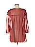 LC Lauren Conrad 100% Polyester Burgundy 3/4 Sleeve Blouse Size XL - photo 2