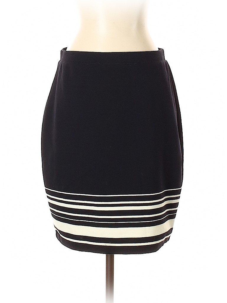 Max Studio Color Block Solid Graphic Stripes Black Casual Skirt Size S - photo 1