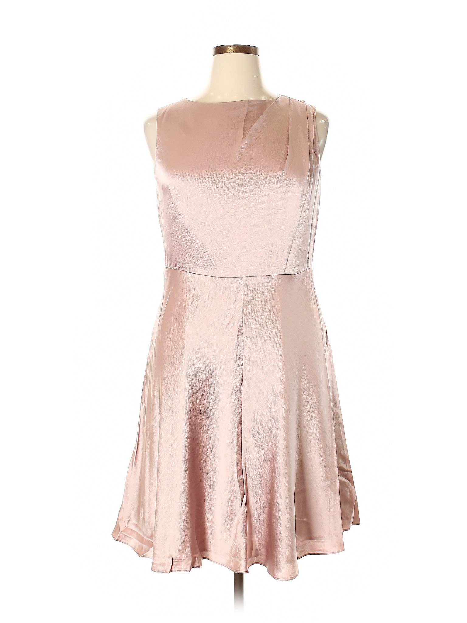 Talbots 100% Silk Solid Light Pink Cocktail Dress Size 14 (Petite) - 89 ...
