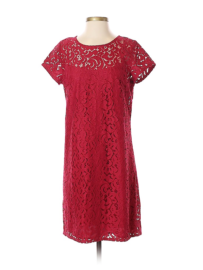 Ann Taylor LOFT Outlet Lace Red Casual Dress Size 6 - 77% off | thredUP