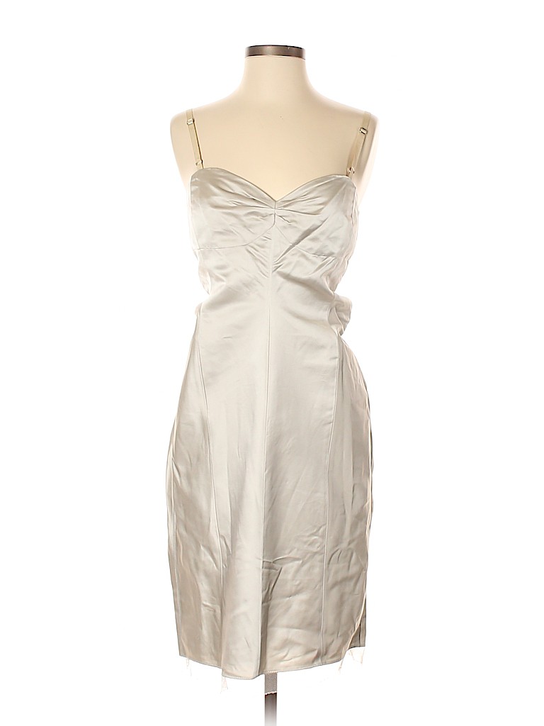 Marc Jacobs 100% Silk Tan Cocktail Dress Size 4 - photo 1