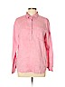 Raffi 100% Linen Light Pink Long Sleeve Button-Down Shirt Size L - photo 1