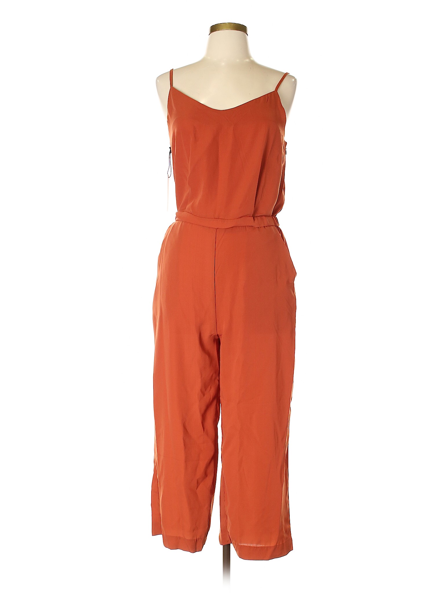 Dex 100% Polyester Solid Brown Jumpsuit Size L - 47% off | thredUP