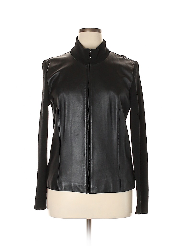 Mossimo 100% Leather Solid Black Leather Jacket Size XL - 90% off | thredUP