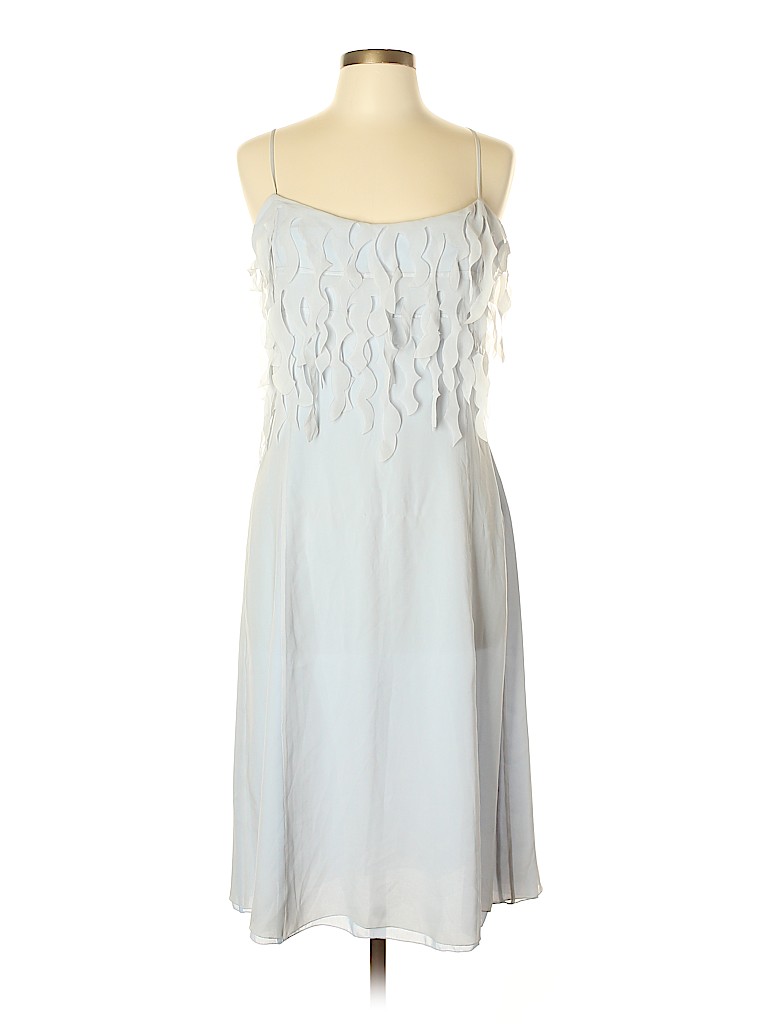 Armani Collezioni 100% Polyester Solid Light Blue Cocktail Dress Size ...