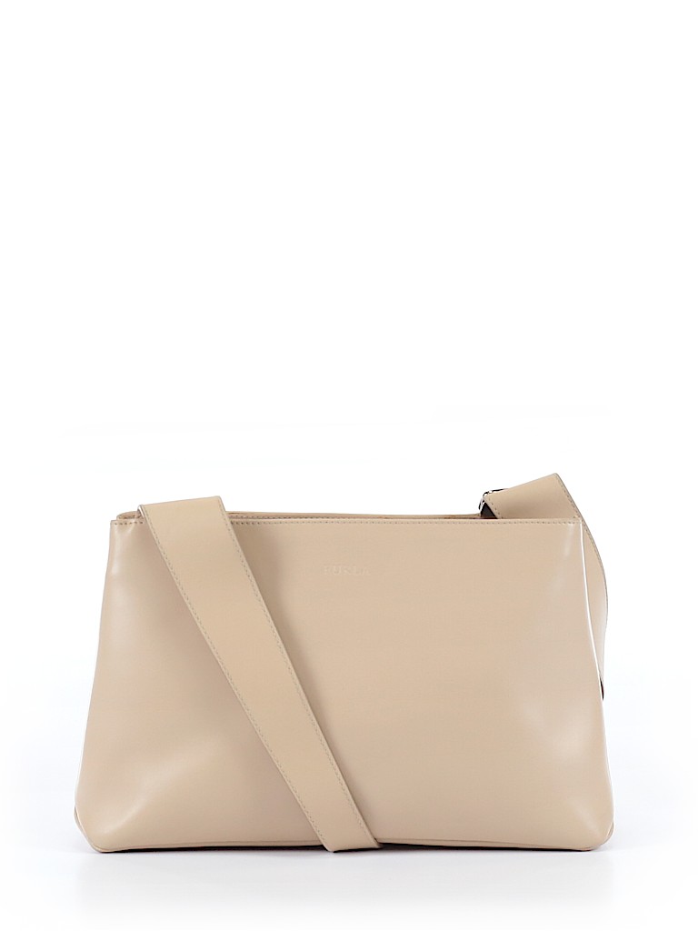FURLA Solid Beige Leather Shoulder Bag One Size - 93% off | thredUP