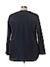 MBN 100% Polyester Dark Blue Long Sleeve Blouse Size 3X - photo 2