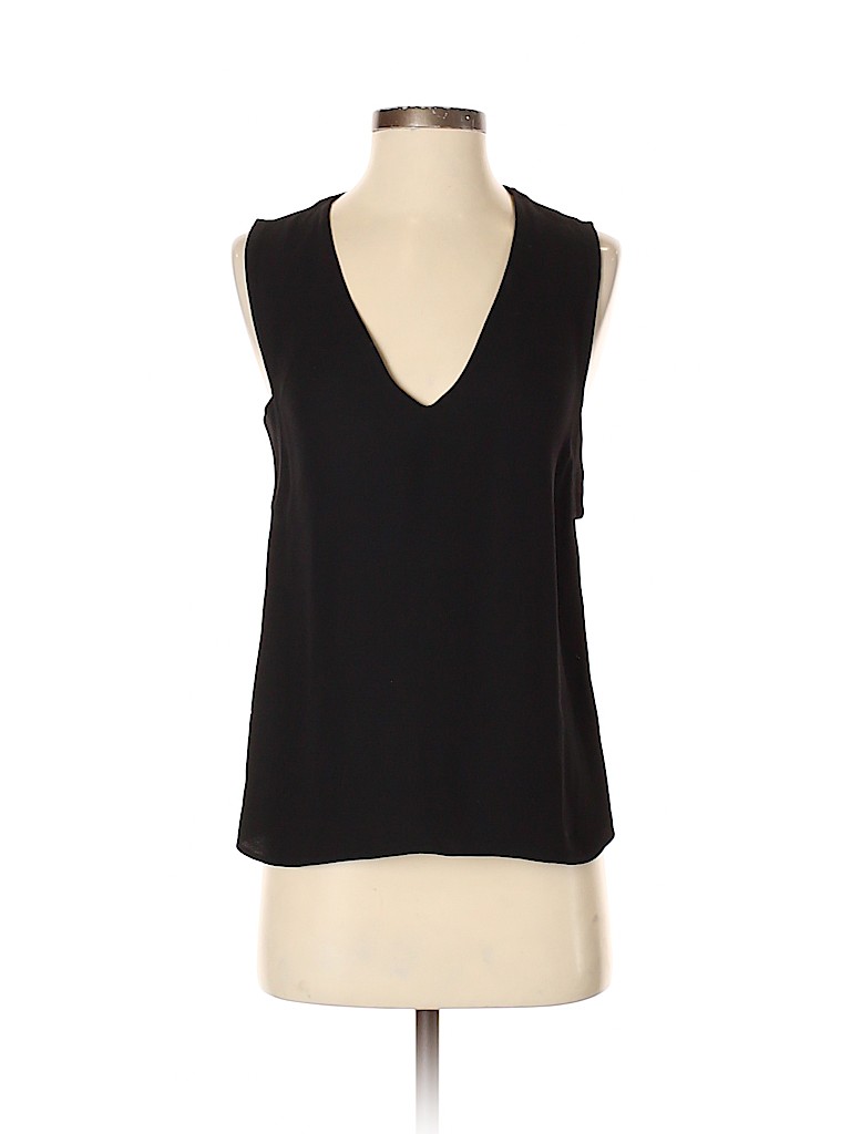 Zara 100% Polyester Black Sleeveless Blouse Size XS - photo 1