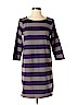 Ann Taylor LOFT Outlet 100% Cotton Dark Purple Casual Dress Size S - photo 1
