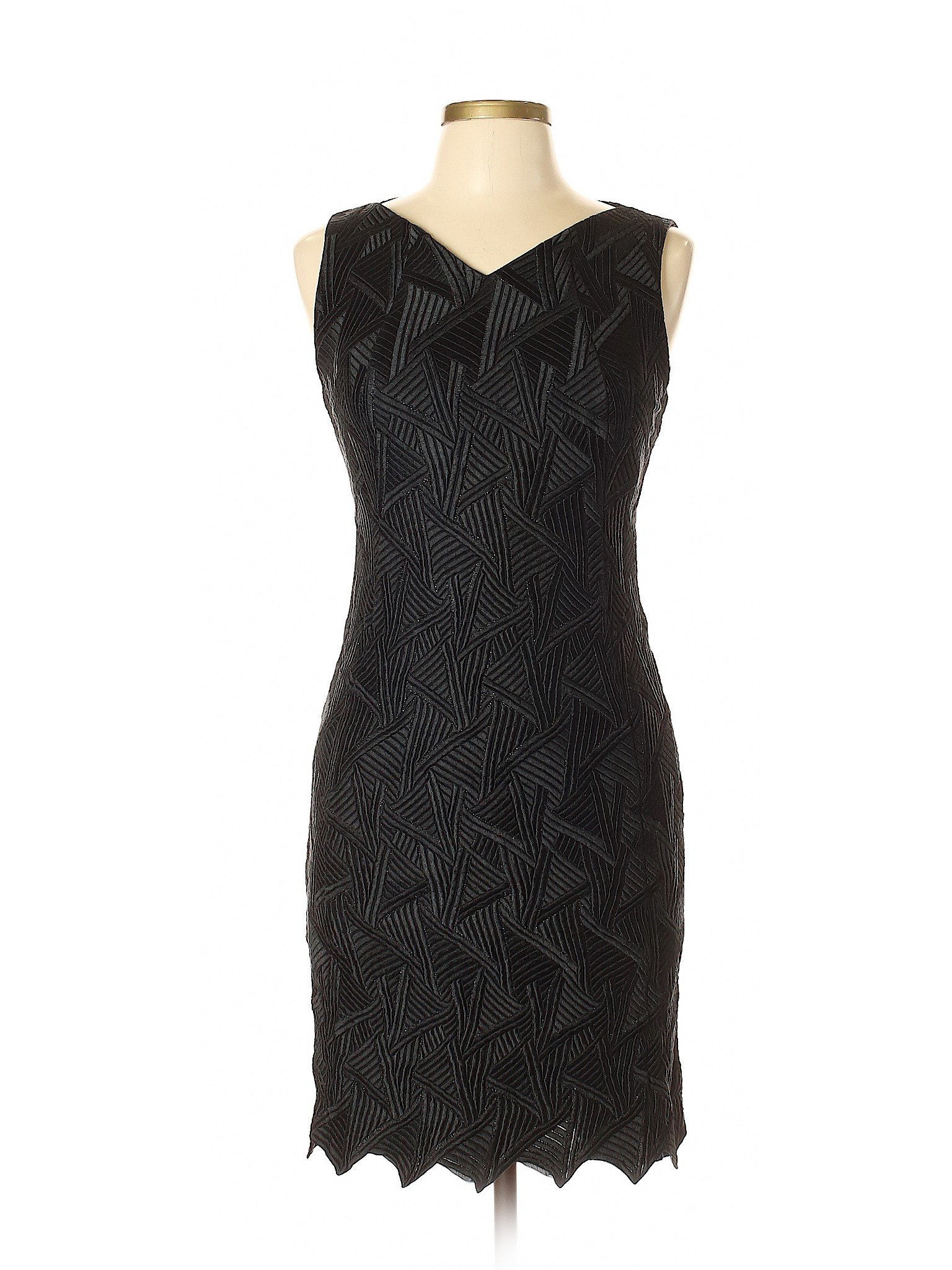 AKRIS for Bergdorf Goodman 100% Silk Black Cocktail Dress Size 10 - 94% ...