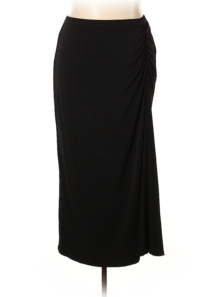 Bob Mackie Solid Black Casual Skirt Size XL - 81% off | thredUP