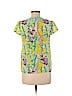 Kate Spade New York 100% Silk Print Yellow Short Sleeve Silk Top Size 2 - photo 2