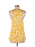 Joie 100% Rayon Yellow Sleeveless Top Size M - photo 2