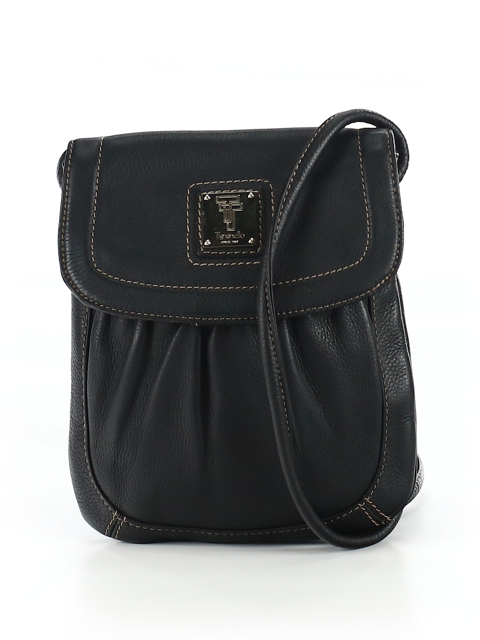 Tignanello 100% Leather Solid Black Leather Crossbody Bag One Size - 61% off | thredUP