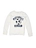 Crewcuts Outlet 100% Cotton Graphic Ivory Long Sleeve T-Shirt Size 6 - 7 - photo 1