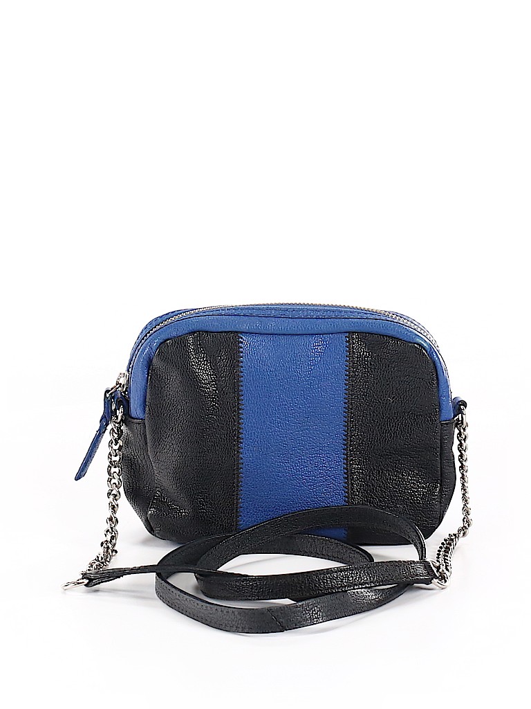Kenneth Cole New York 100% Leather Blue Leather Crossbody Bag One Size - photo 1
