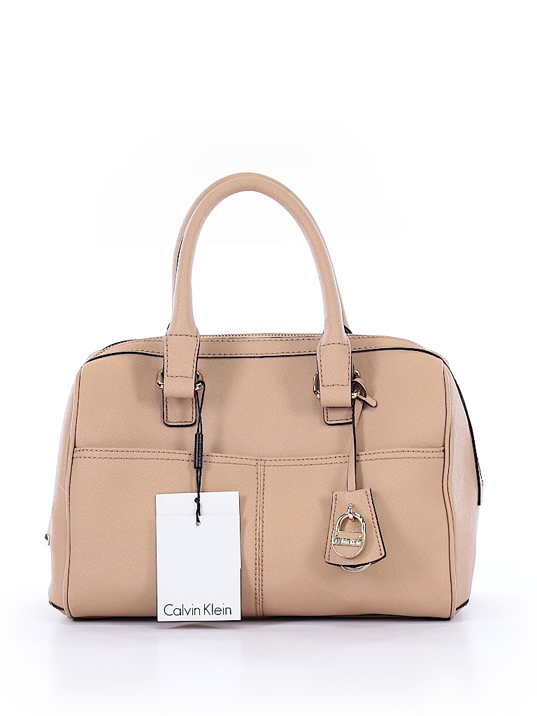 calvin klein purse white and tan