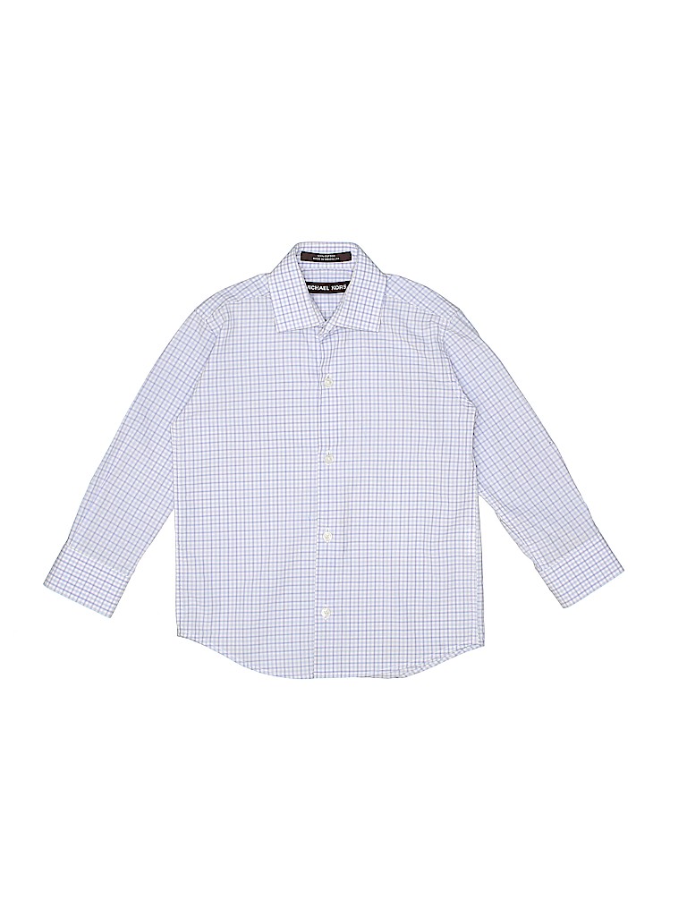 Michael Kors 100% Cotton Blue Long Sleeve Button-Down Shirt Size 4 - photo 1