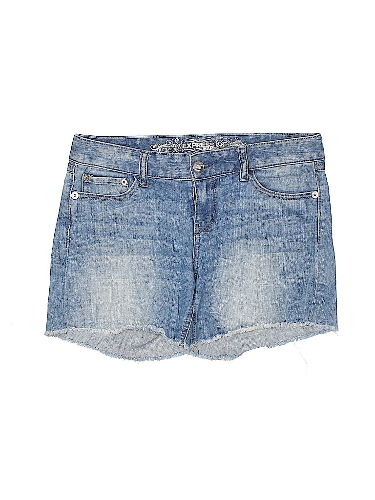 Express Blue Denim Shorts Size 8 - photo 1