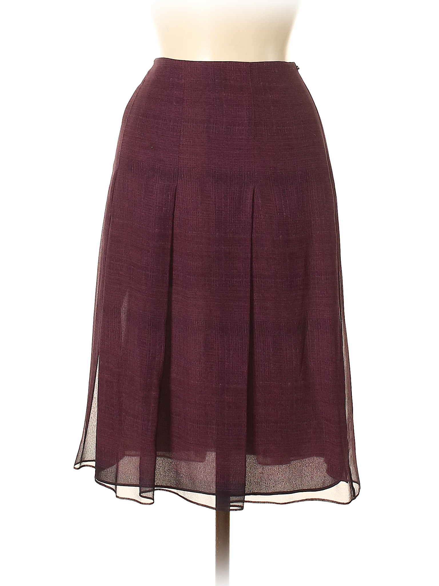 Brooks Brothers 100% Silk Maroon Red Silk Skirt Size 6 - 83% off | thredUP